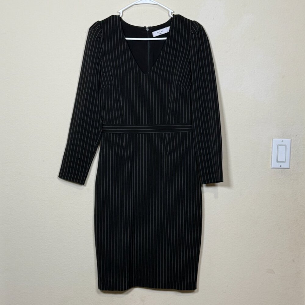 Ali & Jay dress Black Striped Long Sleeve Midi Dress Midi LIKE NEW, S Women - Picture 2 of 7